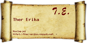 Ther Erika névjegykártya